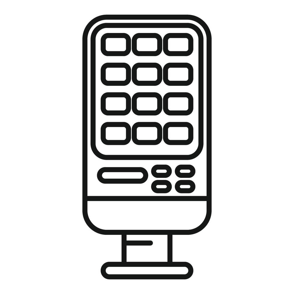 Outline icon of a self service payment terminal for making purchases vector