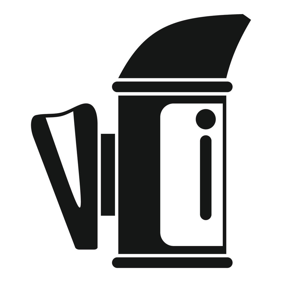 Bee smoker using smoke calming bees icon glyph style vector