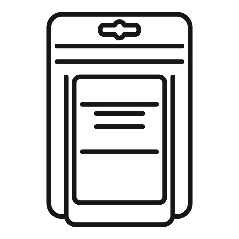 Blister packaging showing blank product packaging template icon vector