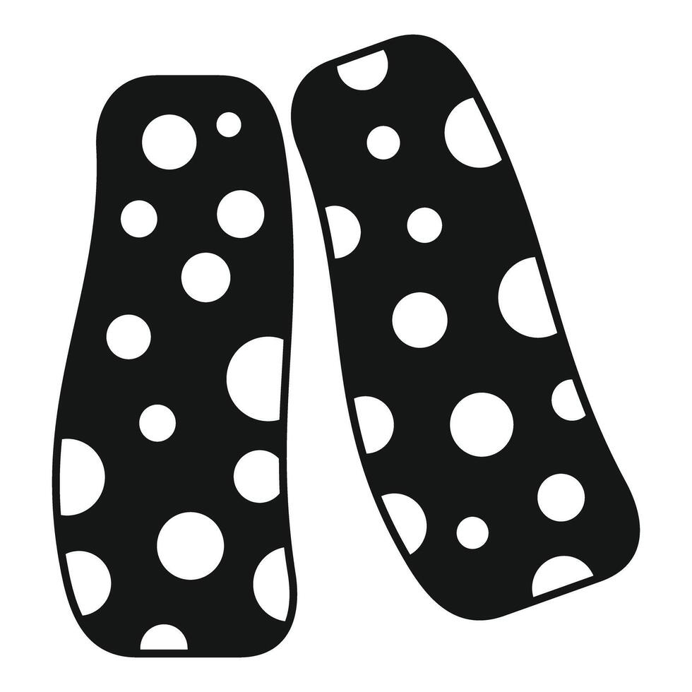 Black and white sausage with dots pattern being cooked vector