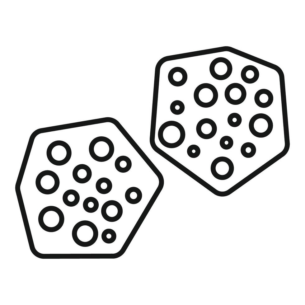 Line icon style illustration representing cells dividing vector