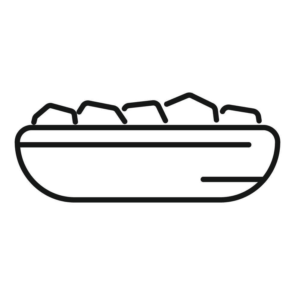 Wooden bowl being filled with ice cubes for summer refreshments vector