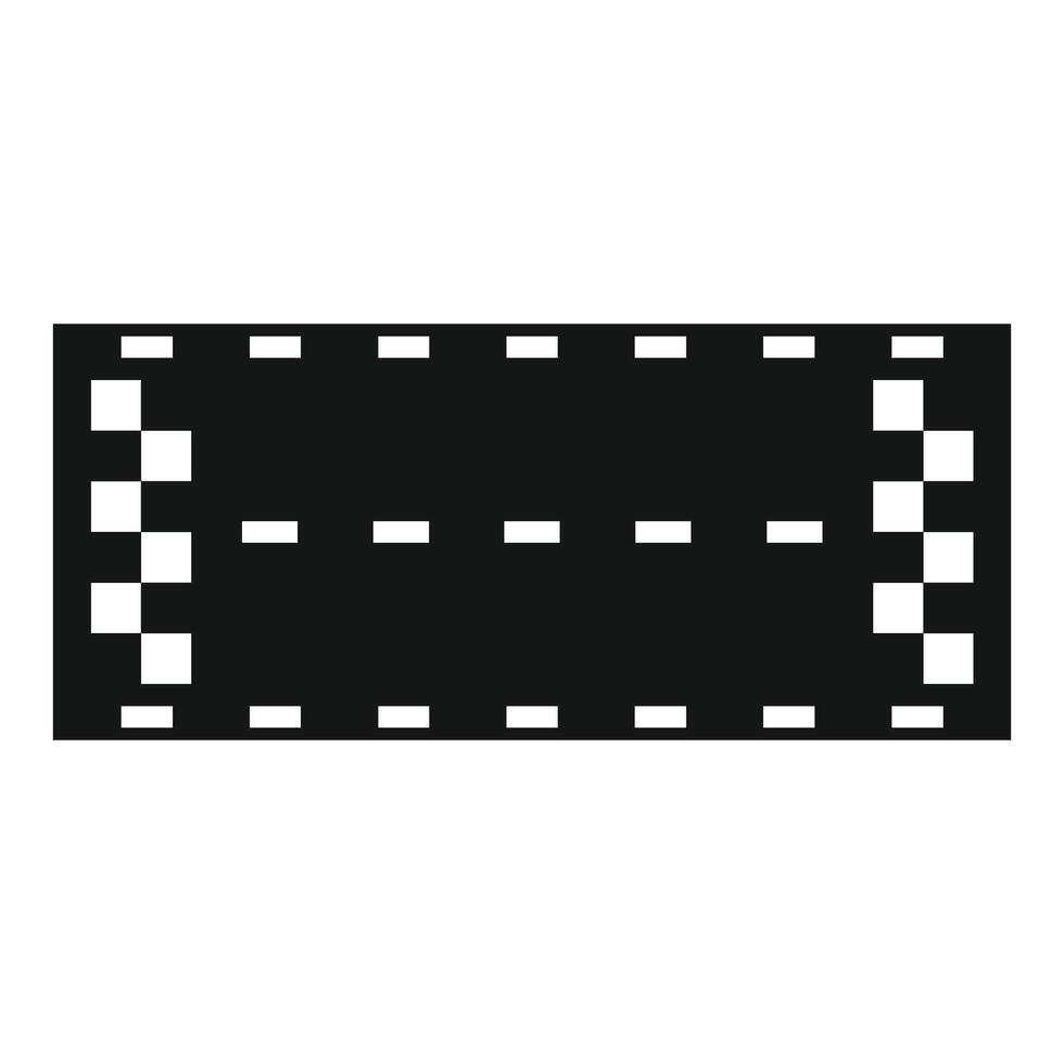 Finish line race track icon representing winning and success vector