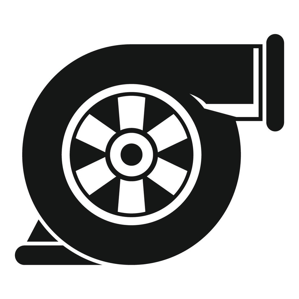 Turbocharger increasing pressure in combustion engine vector