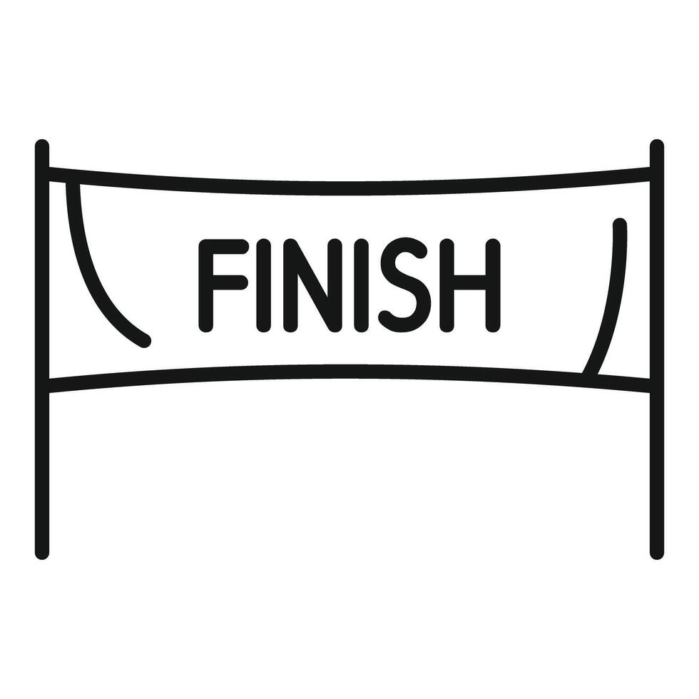 Finish line banner representing completion and achievement vector