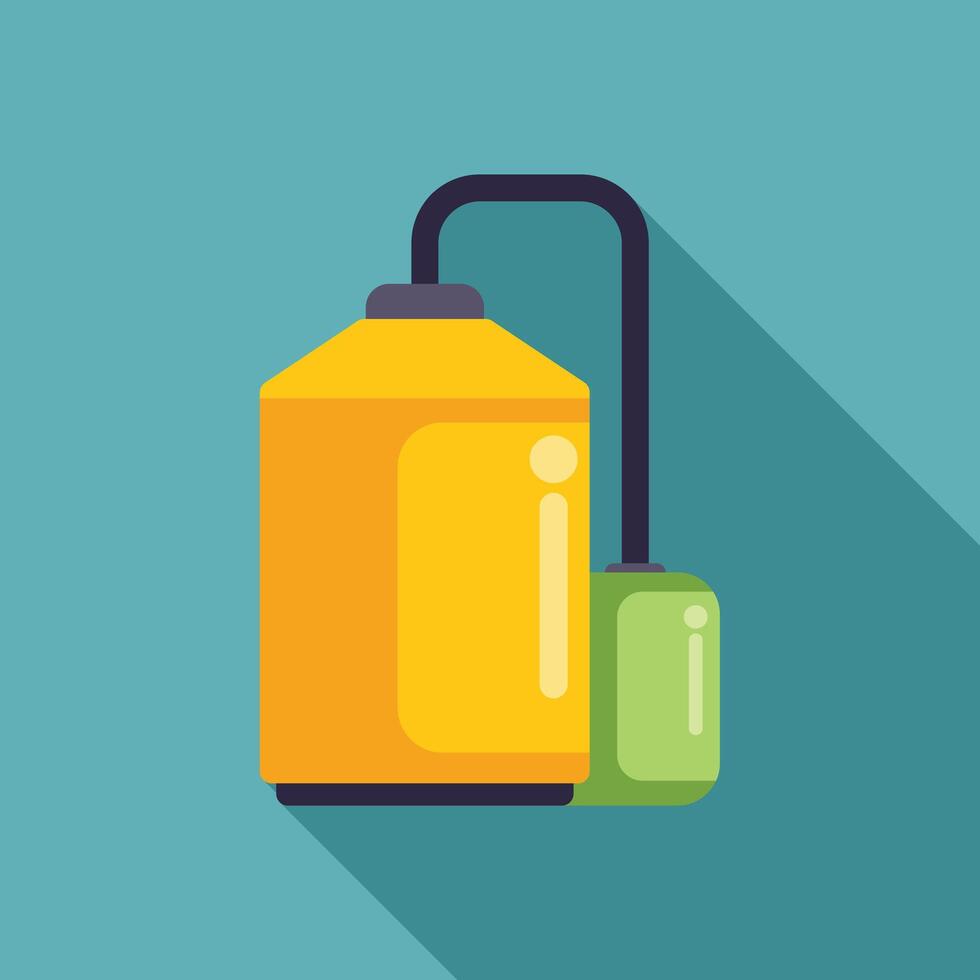 Expansion tank is being connected to water heater vector