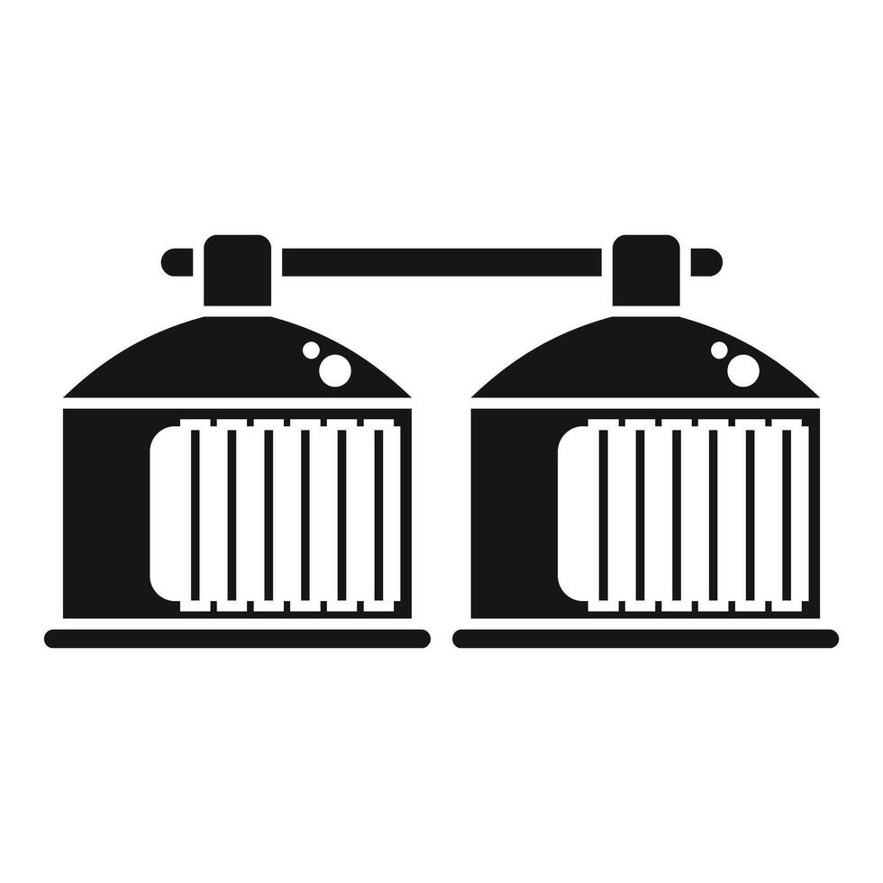 Bioreactor tanks equipment for making beer icon simple style vector