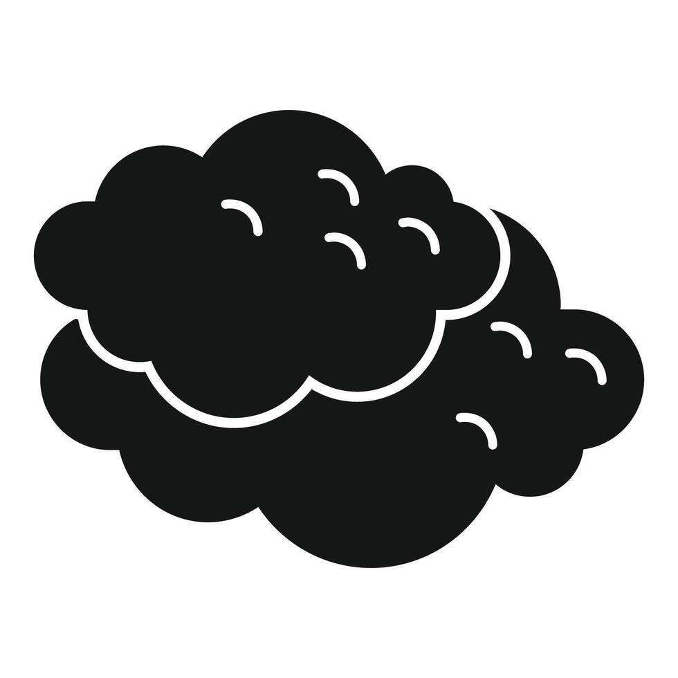 Black cloud floating in the sky depicting cloudy weather vector