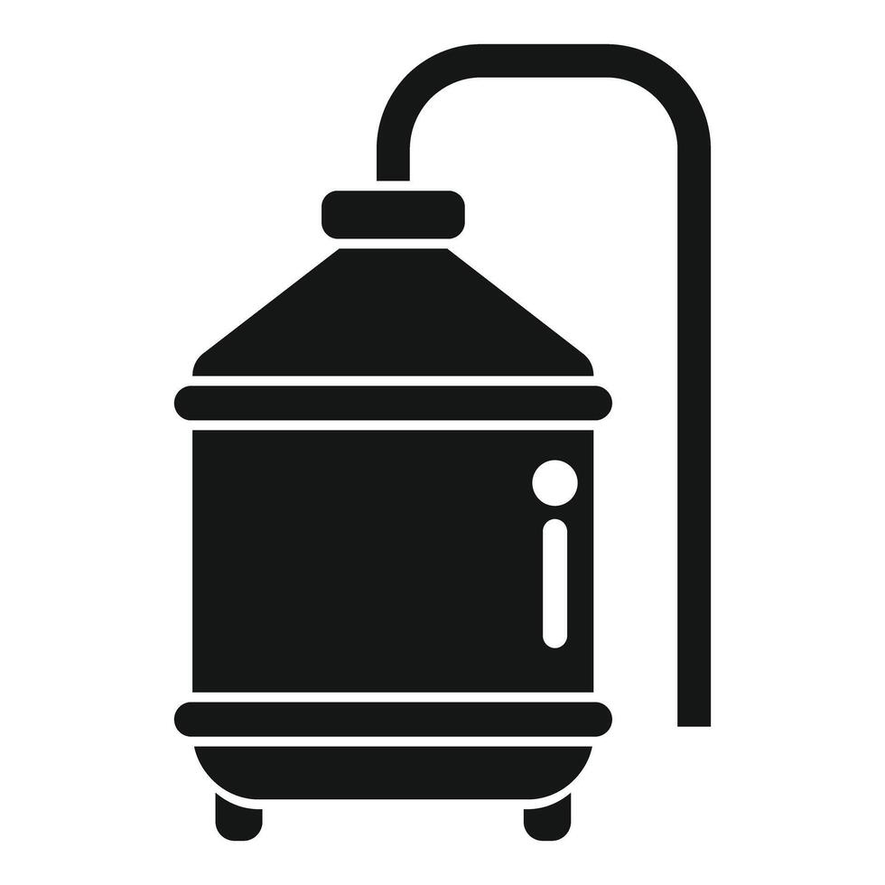 Milk pasteurization tank processing food industry icon vector