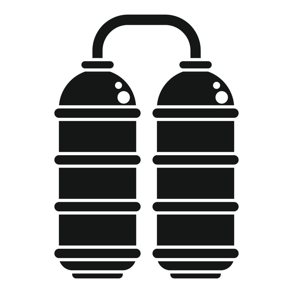 Professional scuba diving oxygen tanks for safe underwater exploration vector