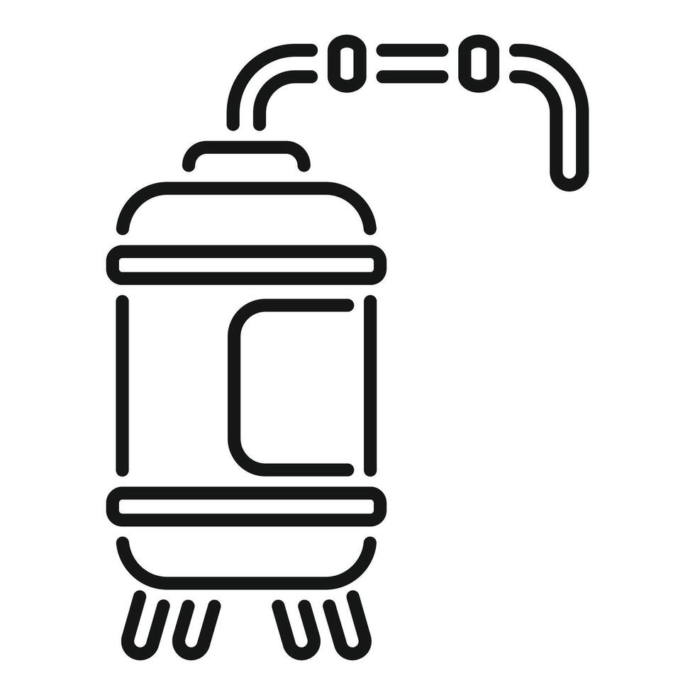 Milk pasteurization tank icon for dairy production process vector