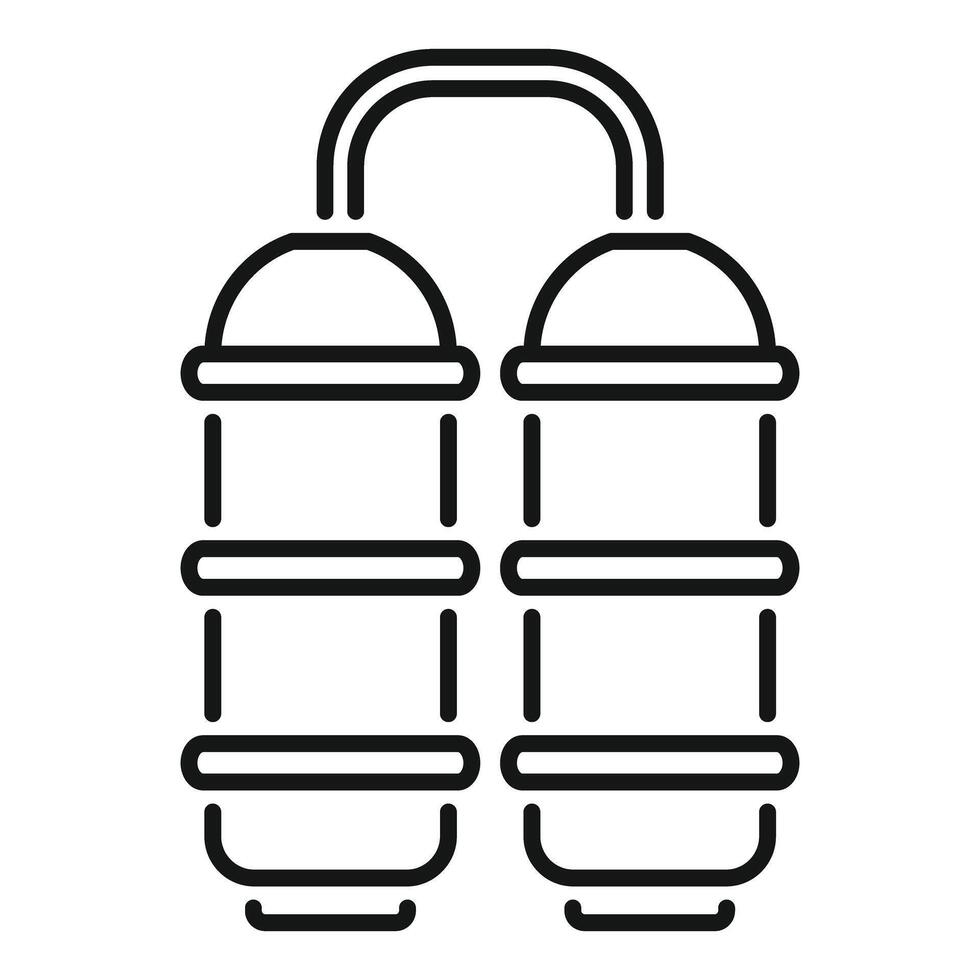 Scuba diving oxygen tank icon representing underwater exploration vector