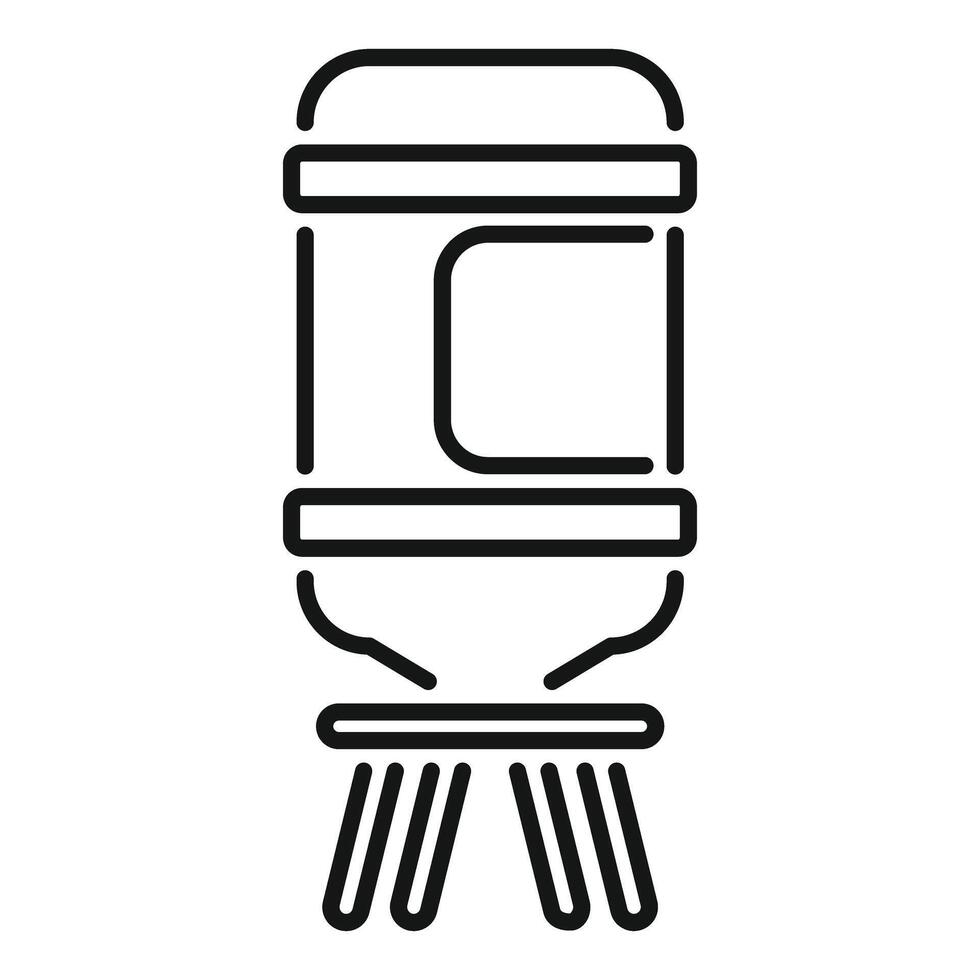 Gravity water filter purifying drinking water using natural filtration system icon vector