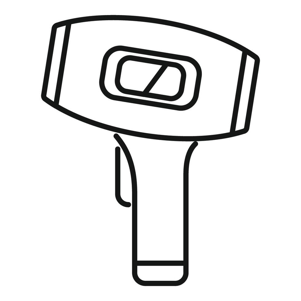 Electronic infrared thermometer gun measuring temperature icon vector