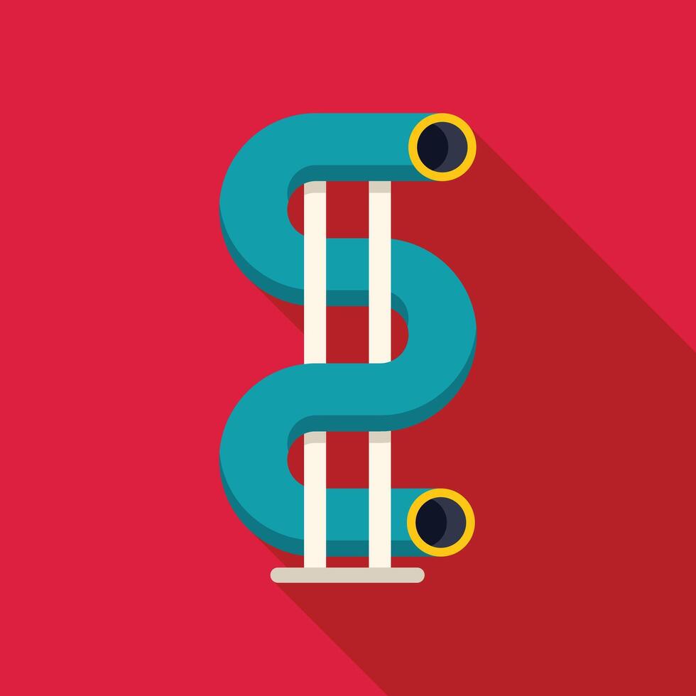Colorful playground slide is waiting for children to have fun sliding down vector