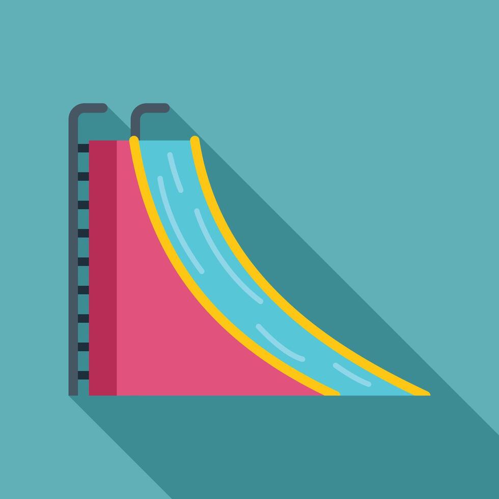 Aqua park water slide bringing fun and entertainment to tourists vector