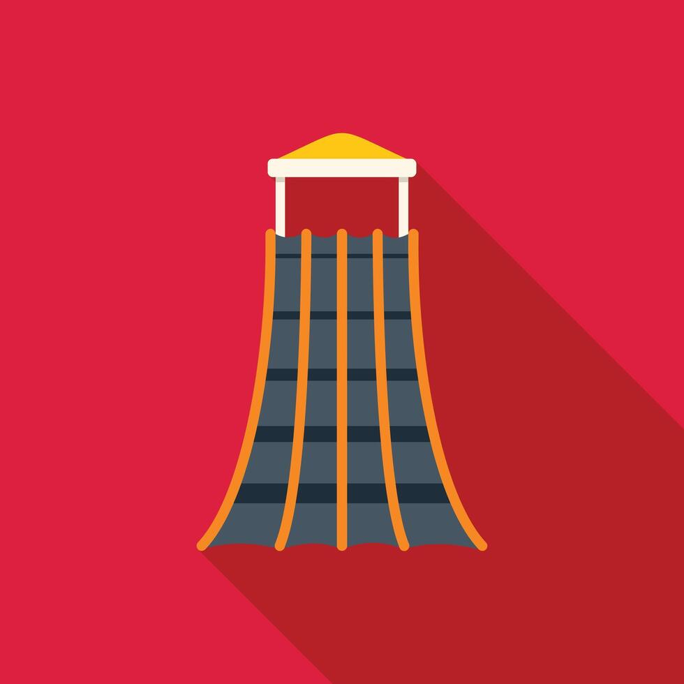 Tall playground slide providing fun and entertainment for kids vector