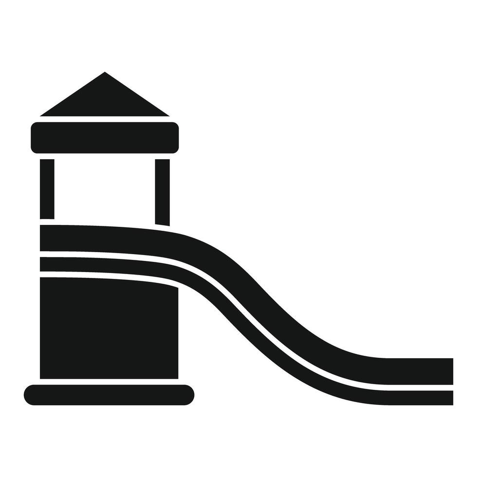 Playground slide silhouette encouraging outdoor play and recreation vector