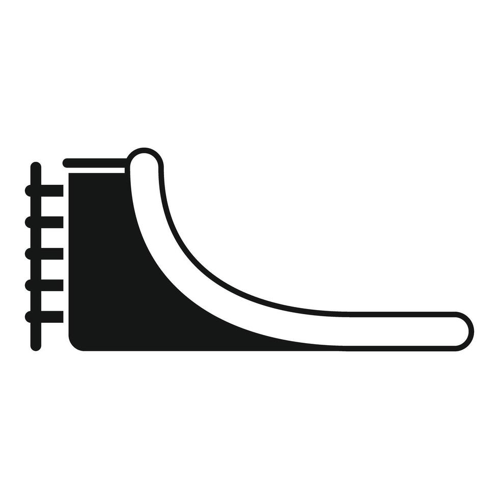 Big air ramp structure for skateboarding in skatepark vector