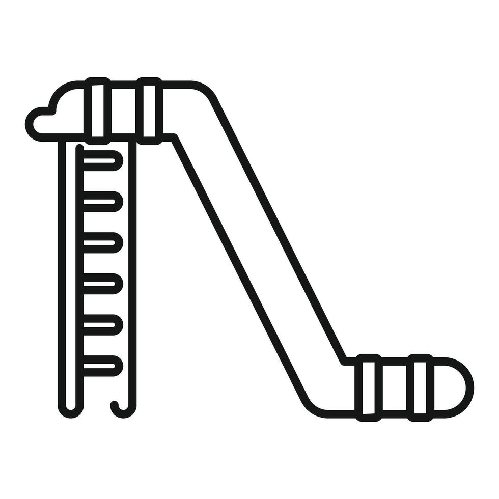 Playground slide with ladder providing fun and recreation vector