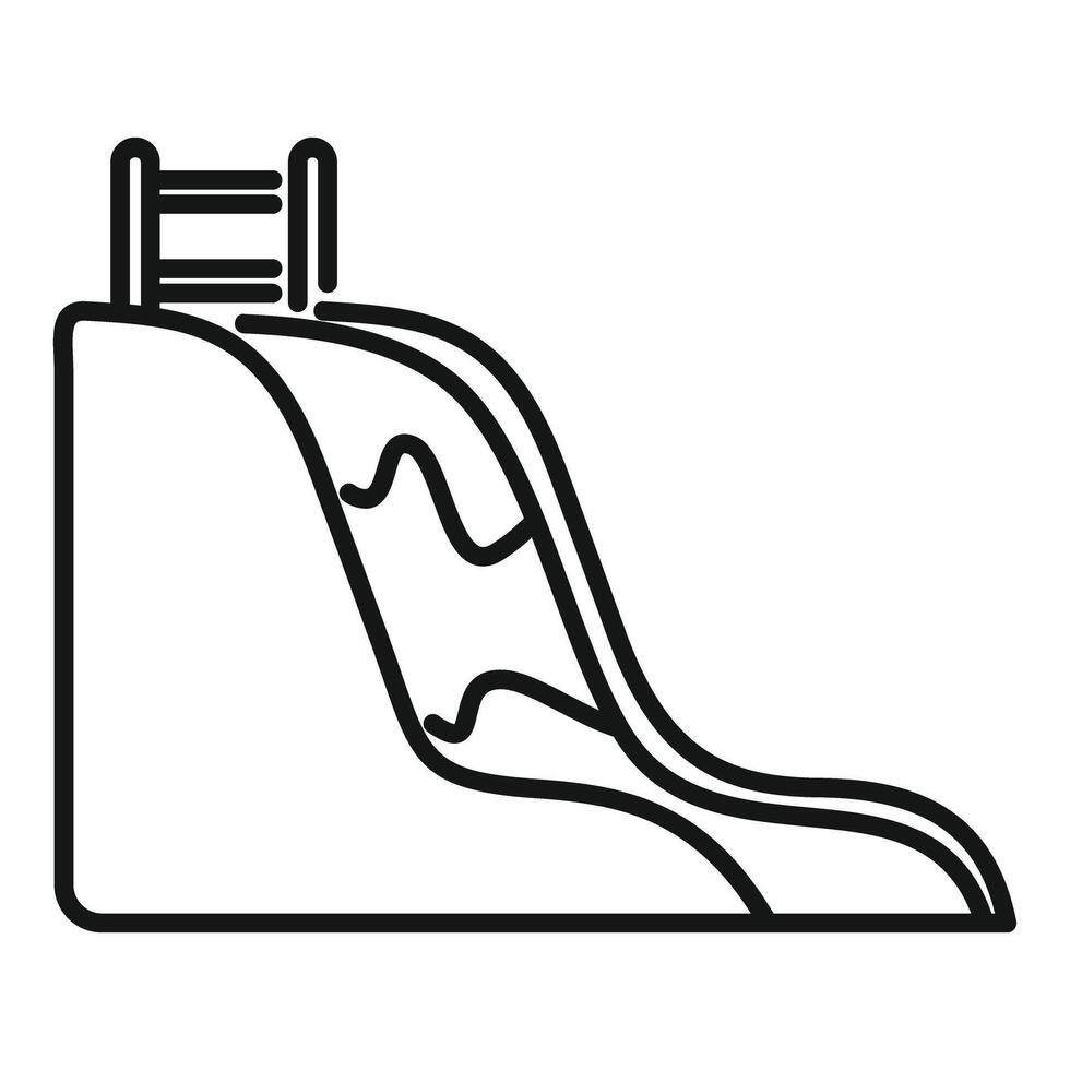 Playground slide with wooden ladder providing fun and entertainment for children vector