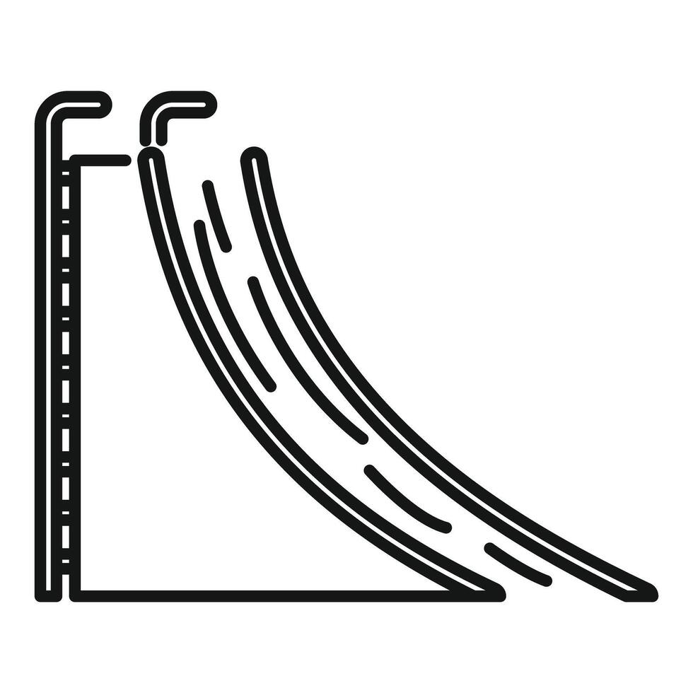 Playground slide icon, simple style vector