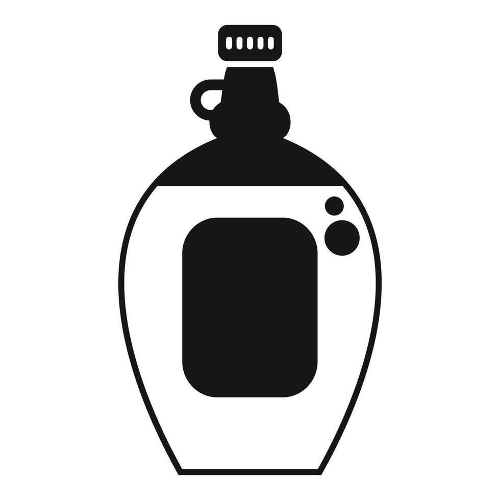 Canadian maple syrup bottle icon representing food industry vector