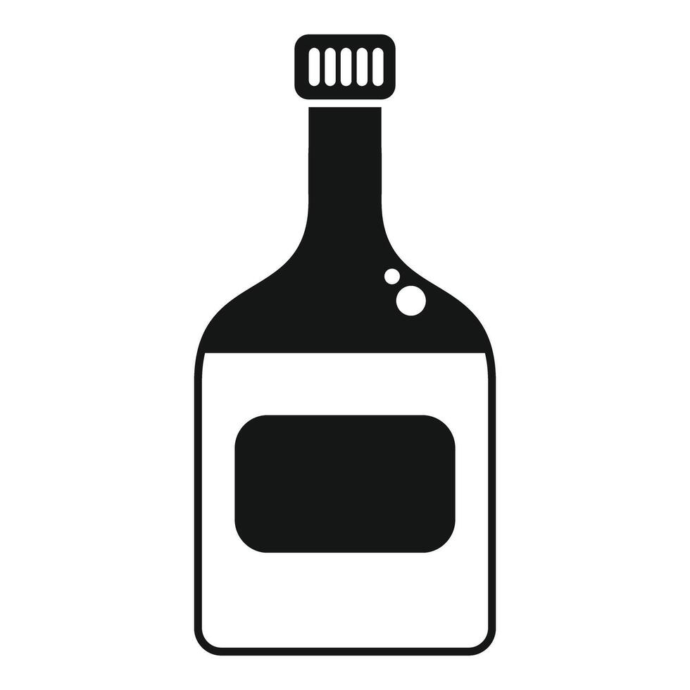 Bottle of alcohol with blank label and screw cap vector