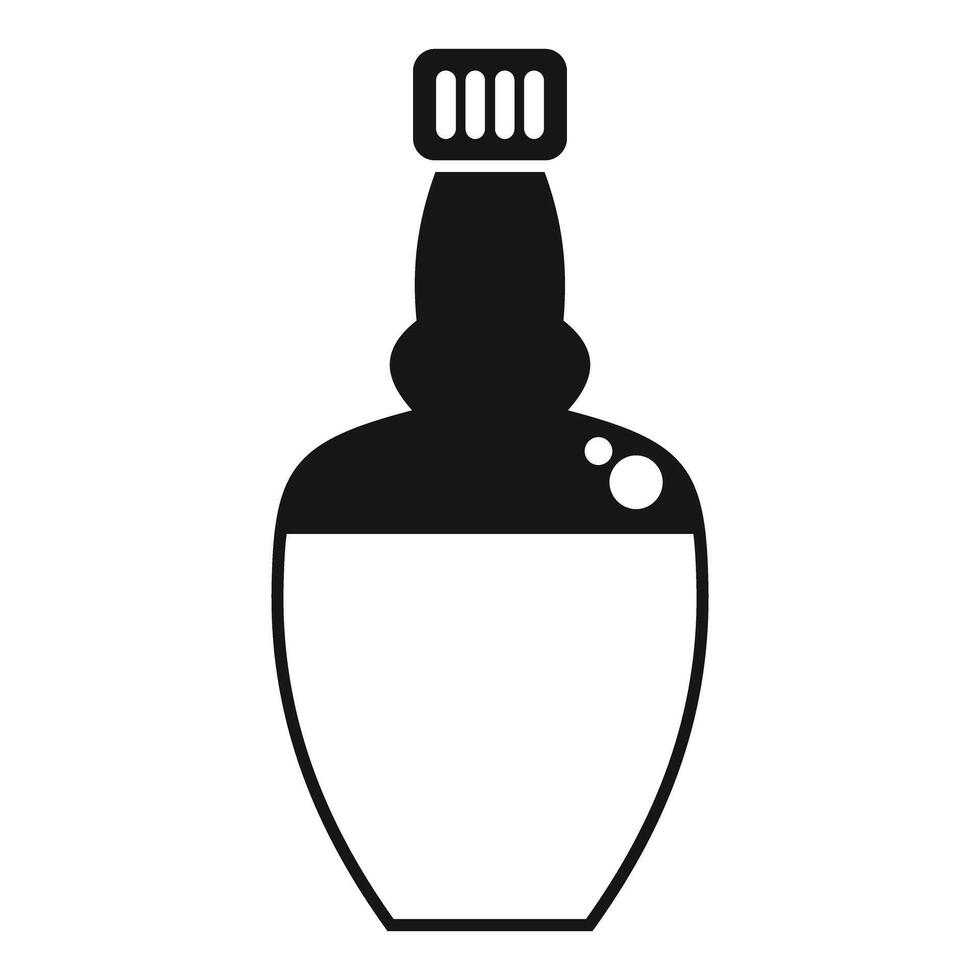 Simple icon of a bottle containing an alcoholic beverage, isolated on white vector