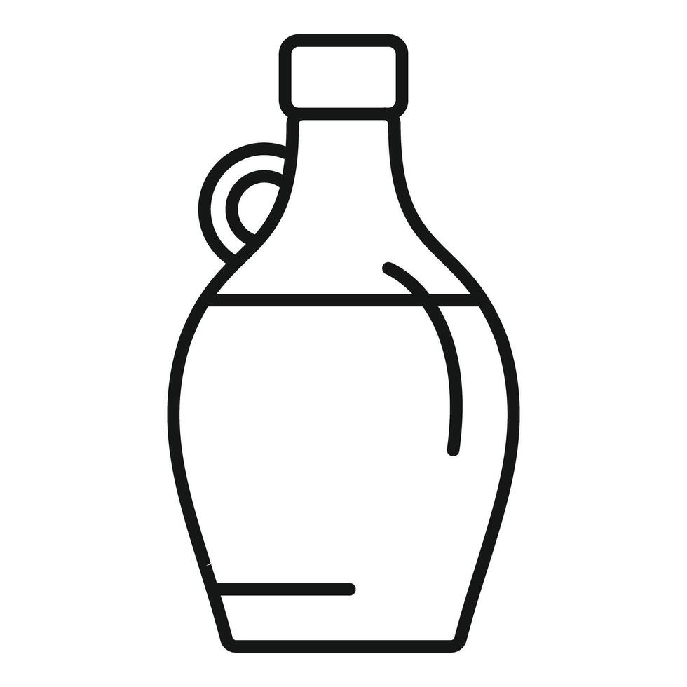Line icon style illustration of a bottle of maple syrup vector