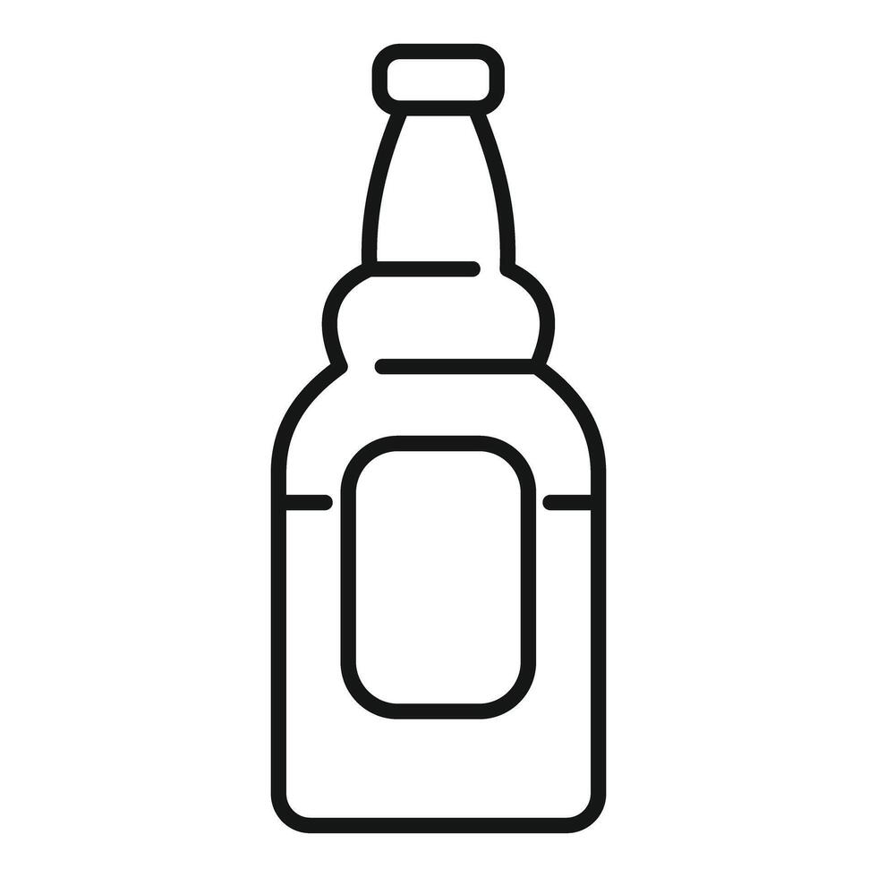 Bottle with blank label having cork top for branding and mockup purposes vector