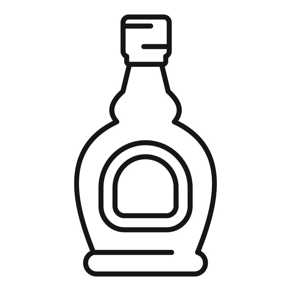 Canadian maple syrup bottle icon representing pancake syrup vector