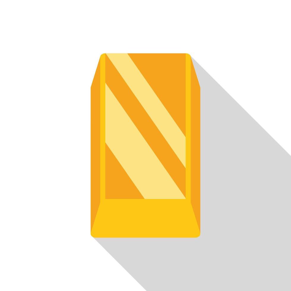 Yellow gold bar casting showing long shadow vector