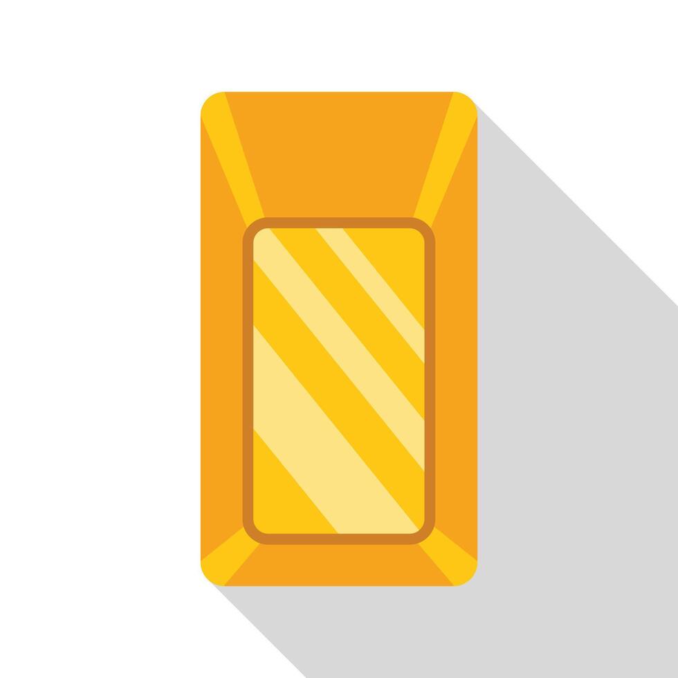 Golden bar shining with light reflections in flat design style vector