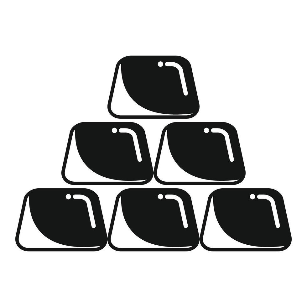 Gold bars forming a pyramid shape representing wealth and success vector