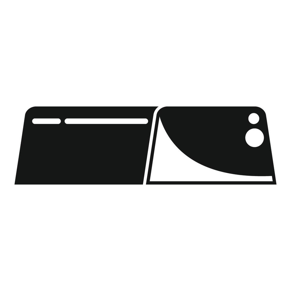 Sharp pocket knife folding blade icon simple style vector