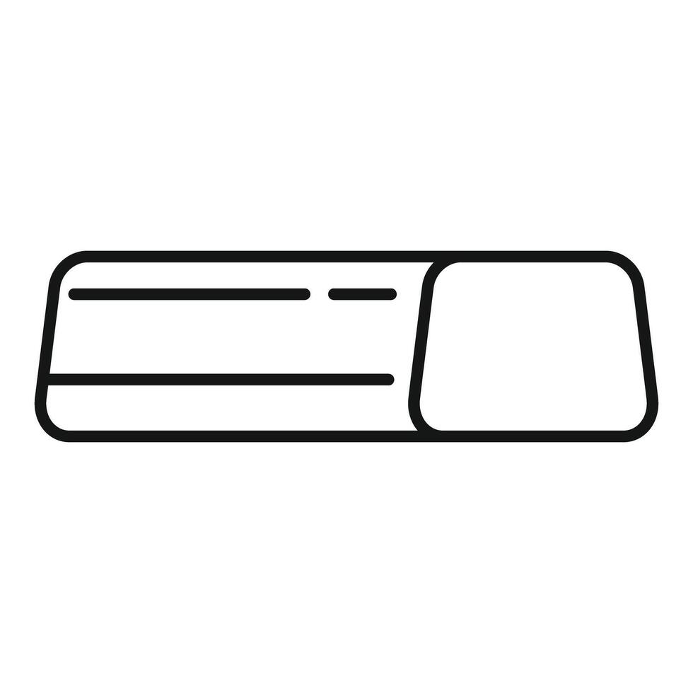 Rubber eraser icon representing correcting mistakes while writing vector