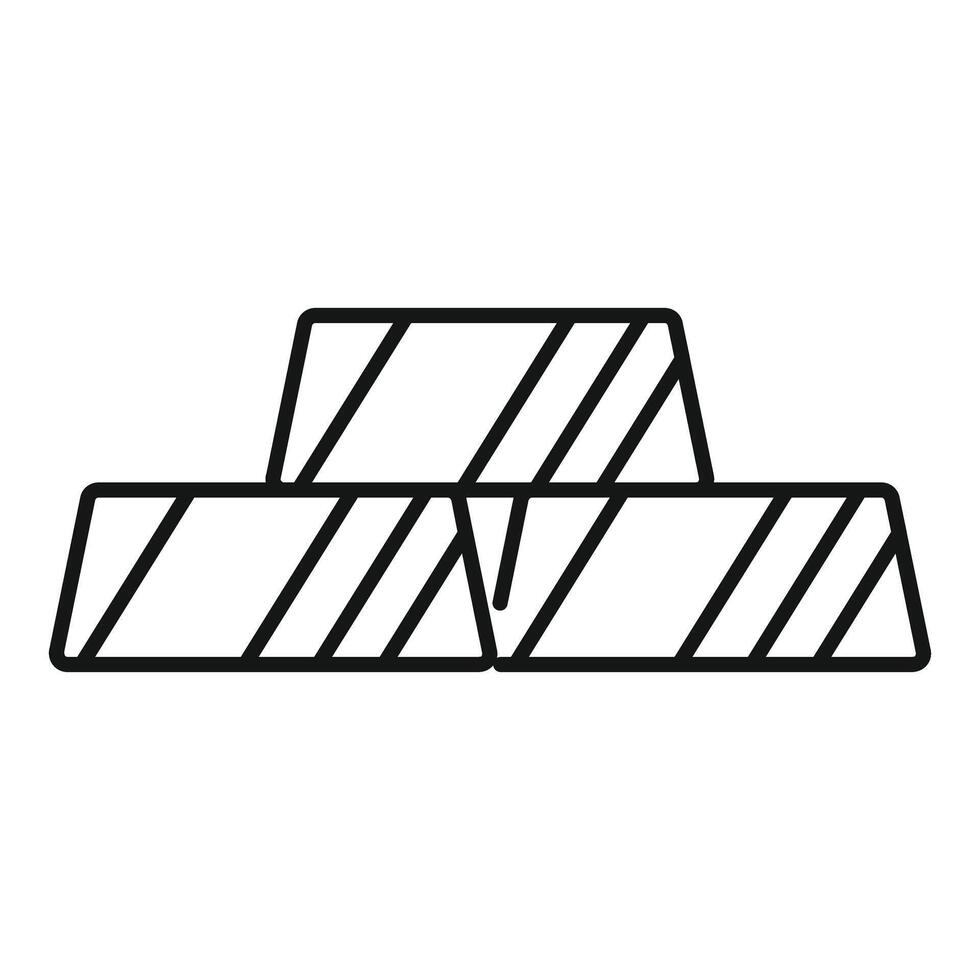 Stack of gold bars representing wealth and investment vector
