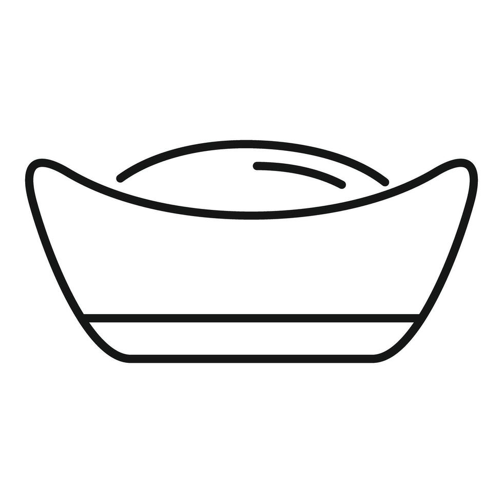 Chinese gold ingot representing wealth and prosperity icon vector