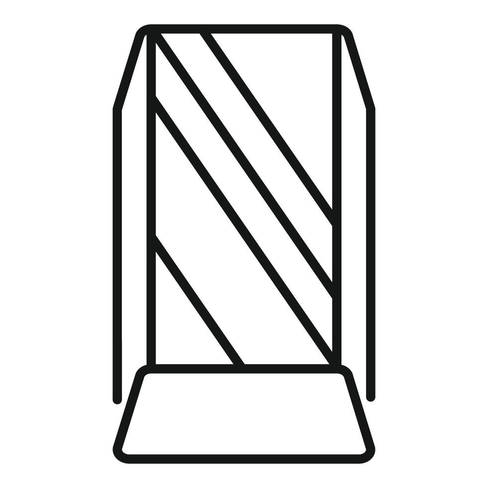 Roadblock with stripes making diagonal lines for traffic control vector