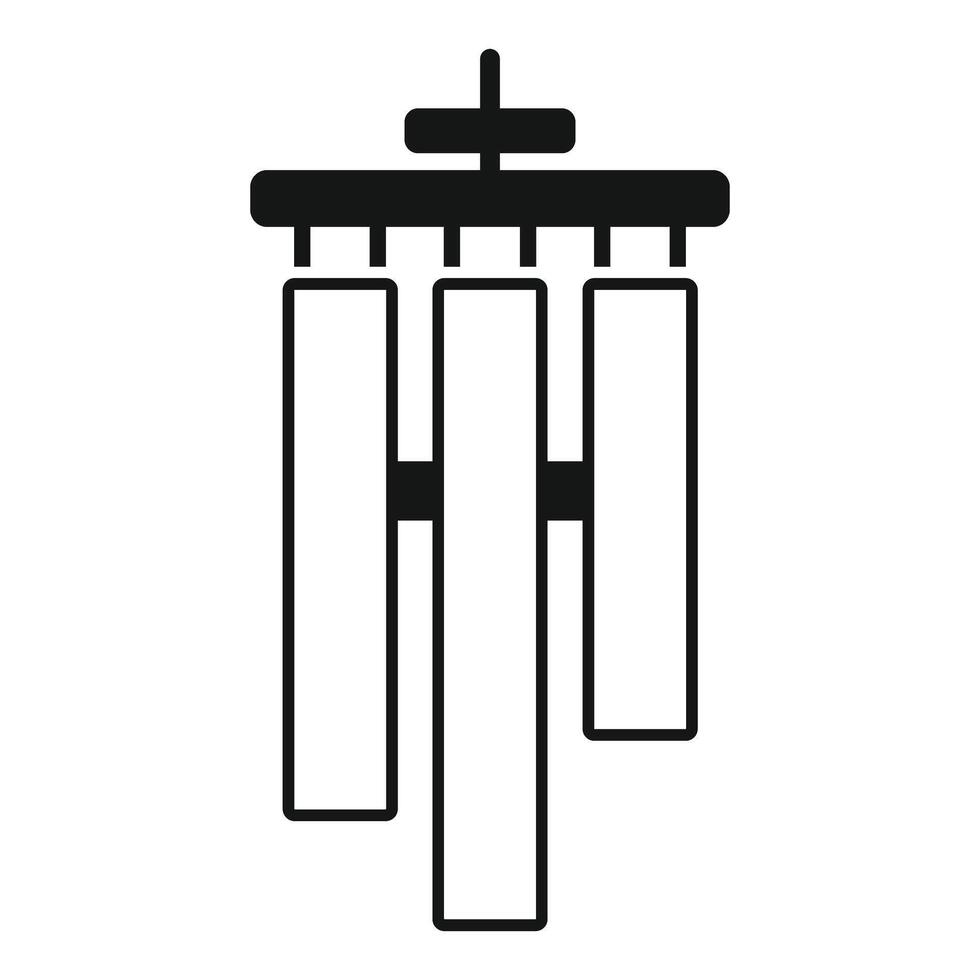 Simple vector icon of a wind chime hanging