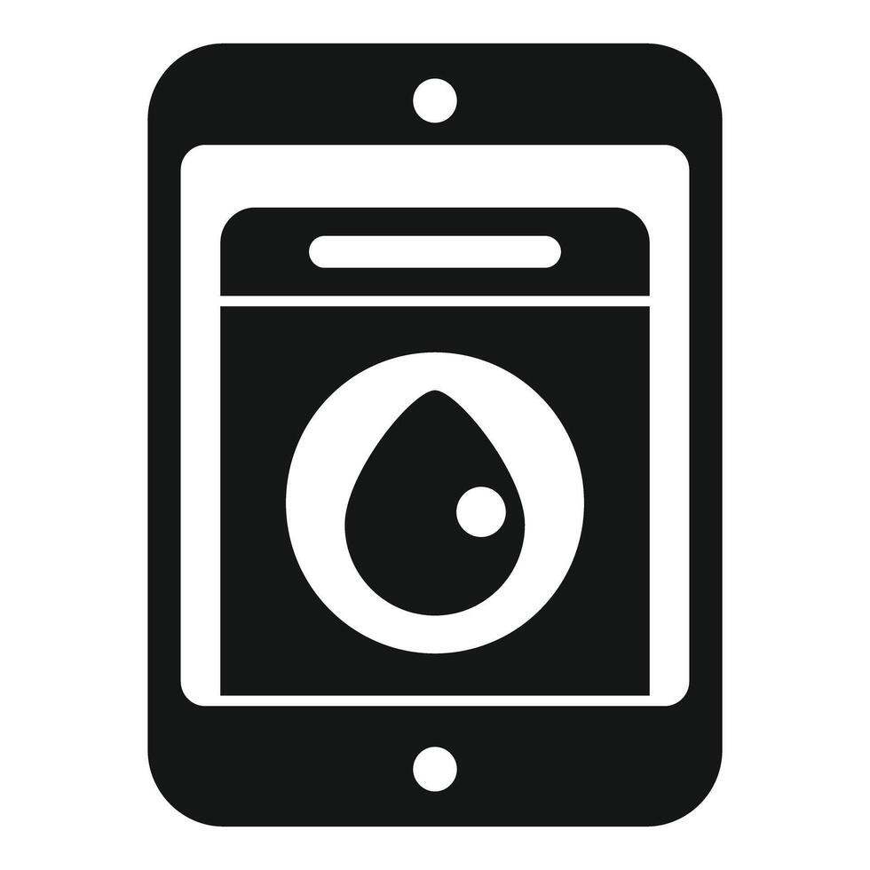 Smartphone showing water drop icon for water resistance feature vector