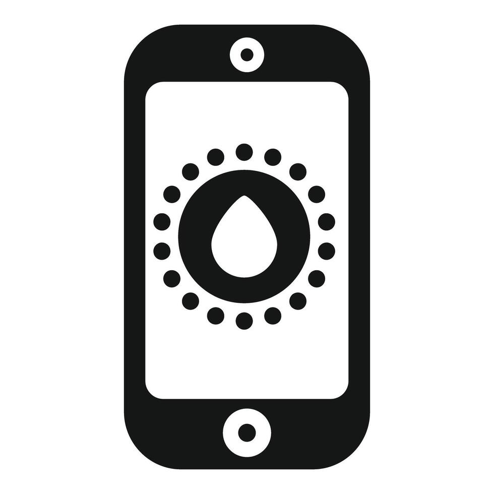 Smartphone showing water resistance level icon vector