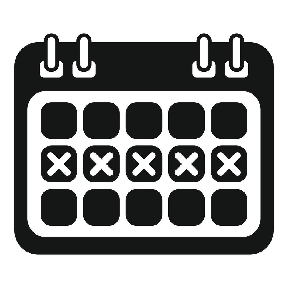 Calendar showing week of important deadlines vector