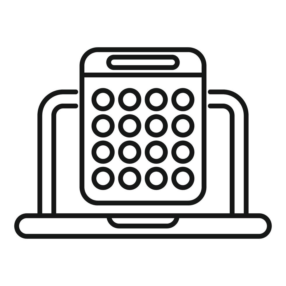 Electronic voting machine being used for online voting system vector