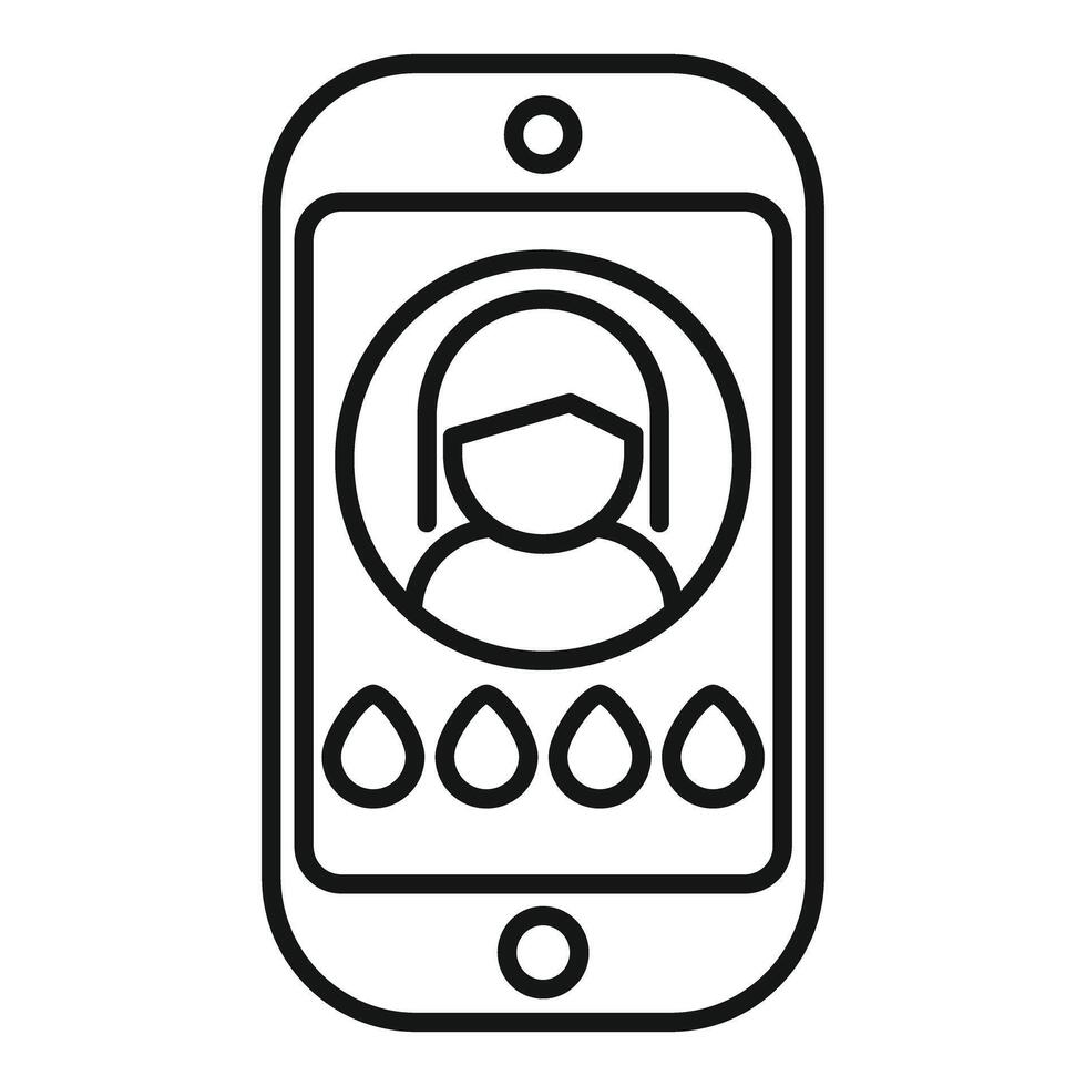 Smartphone showing user profile and receiving voice message icon vector