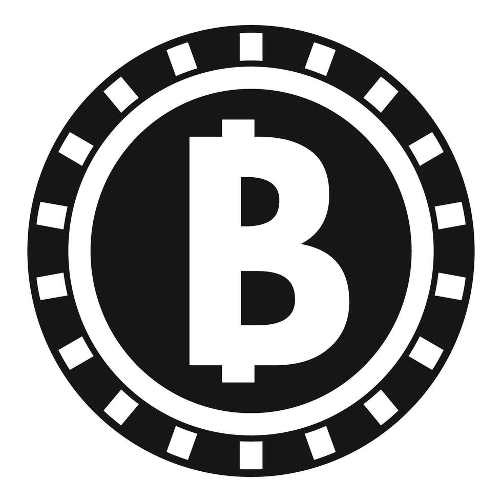 Bitcoin sign showing digital cryptocurrency and coin vector
