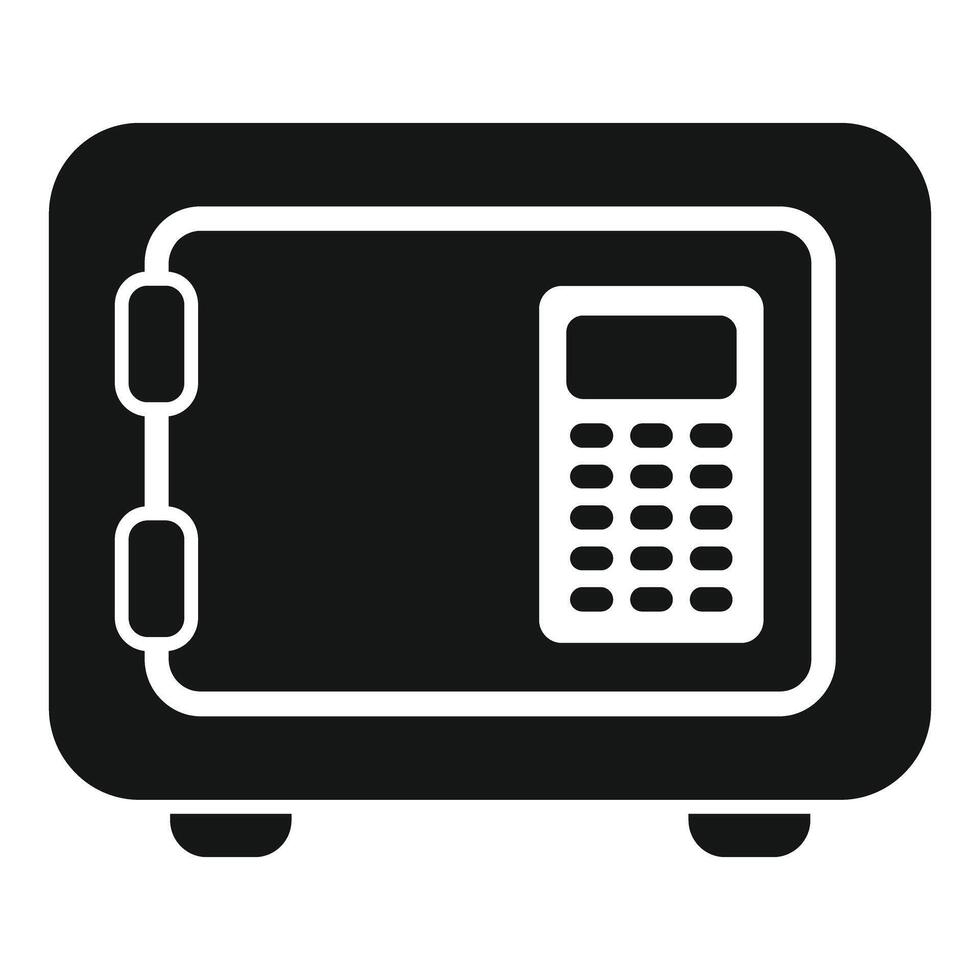 Strongbox protecting valuables with electronic lock system vector