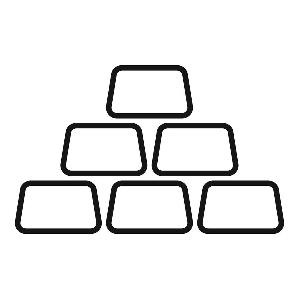 Gold bars forming a pyramid shape representing wealth and investment vector