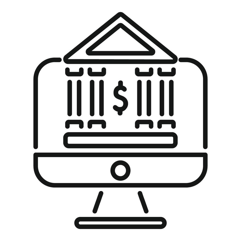 Online banking system showing financial transaction processing vector